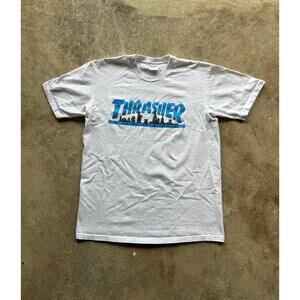 FW21 Supreme New York Skyline White Skater Tee Size Medium Made in USA